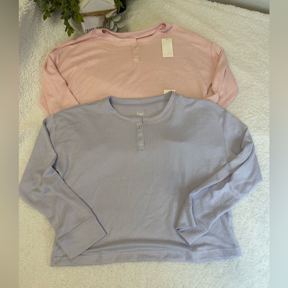 Jenni ribbed loungewear tops Size small